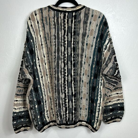 Tundra Canada Vintage Sweater Coogi-like 3D Knit Crew Pullover Size XL - Picture 4 of 8